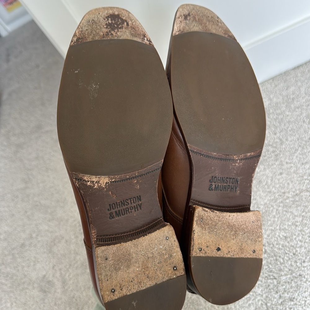 Johnston & Murphy Brown Leather Men's Dress Shoes - Size 9 - Picture 6 of 7